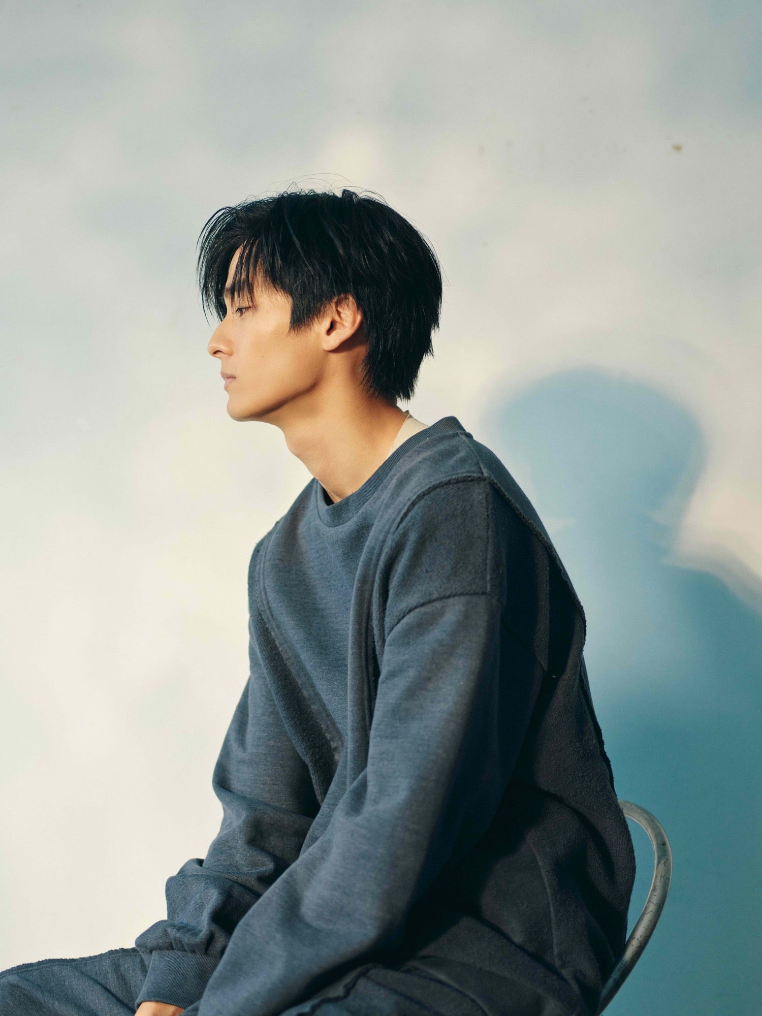 Contrast Panel Cotton Pulover