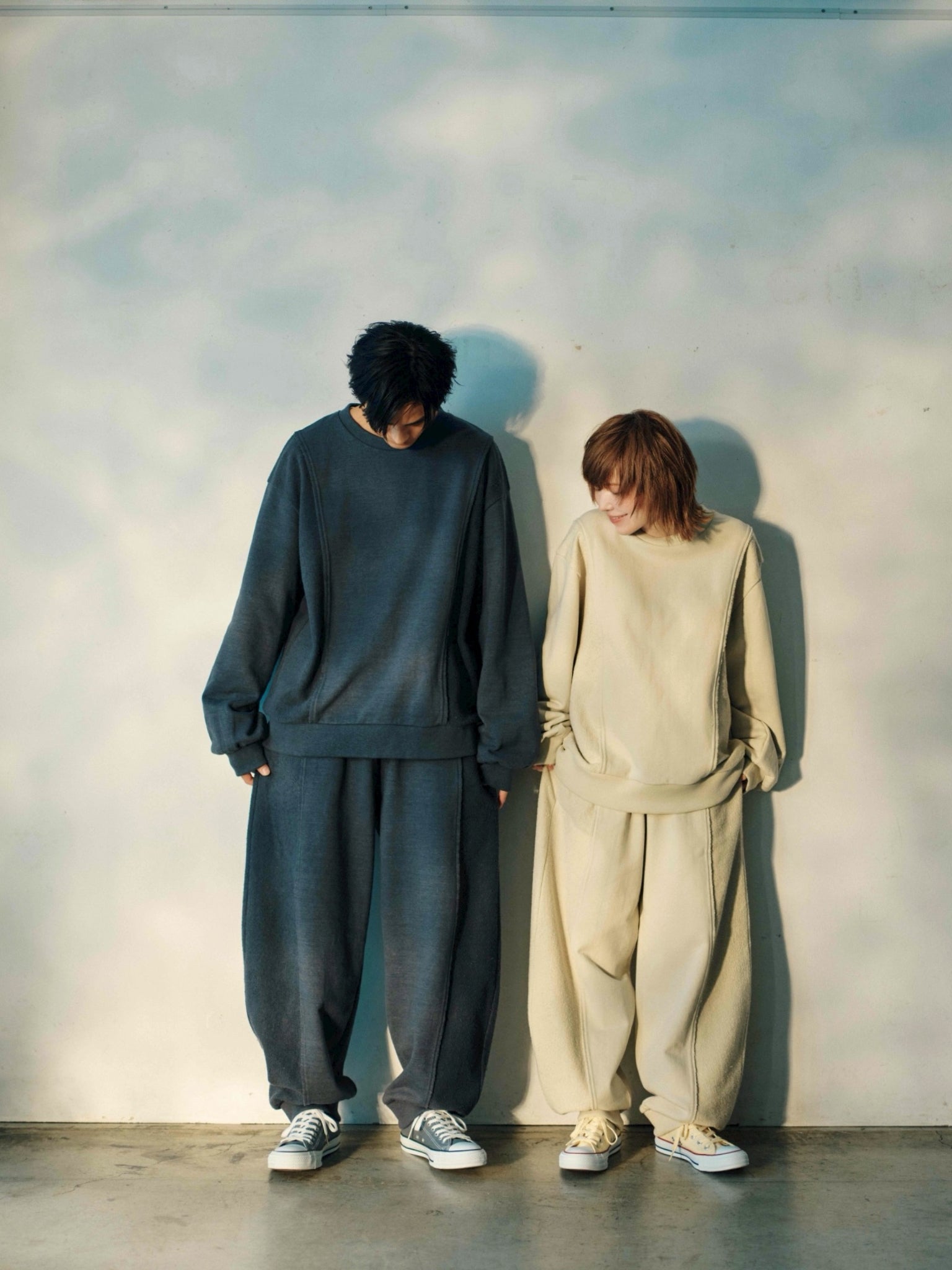 Contrast Panel Cotton Jogger Pants