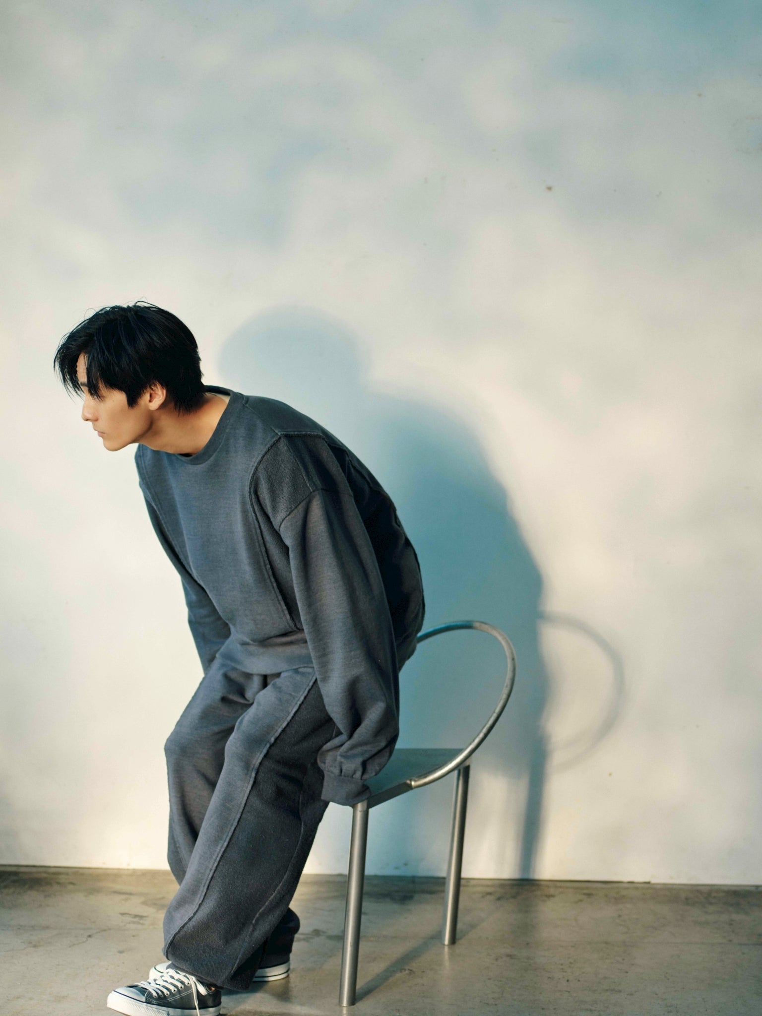 Contrast Panel Cotton Jogger Pants