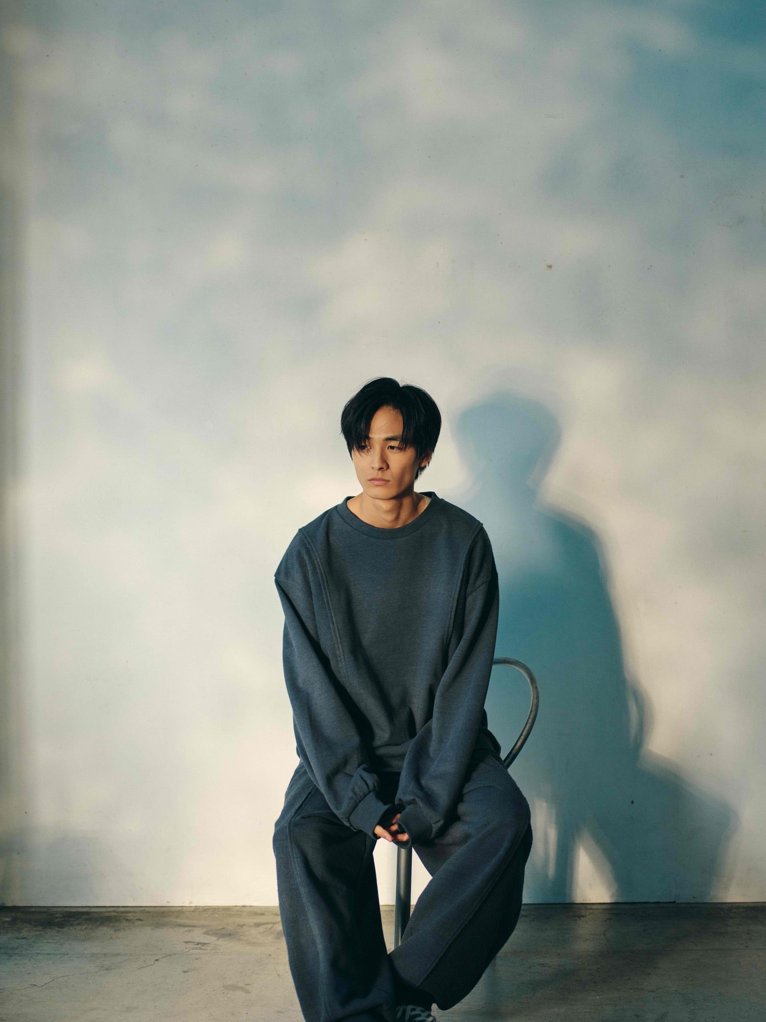 Contrast Panel Cotton Pulover