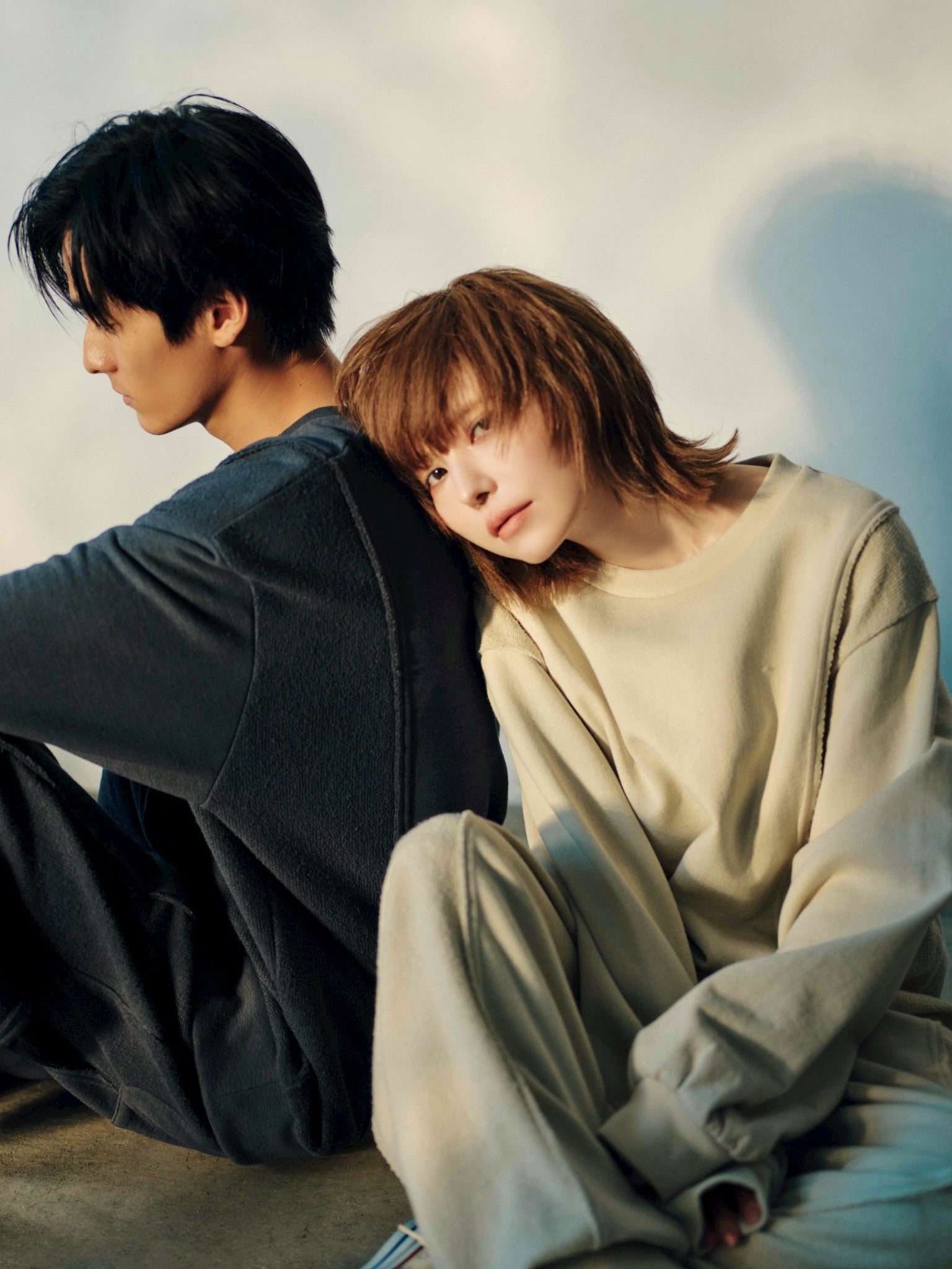 Contrast Panel Cotton Pulover