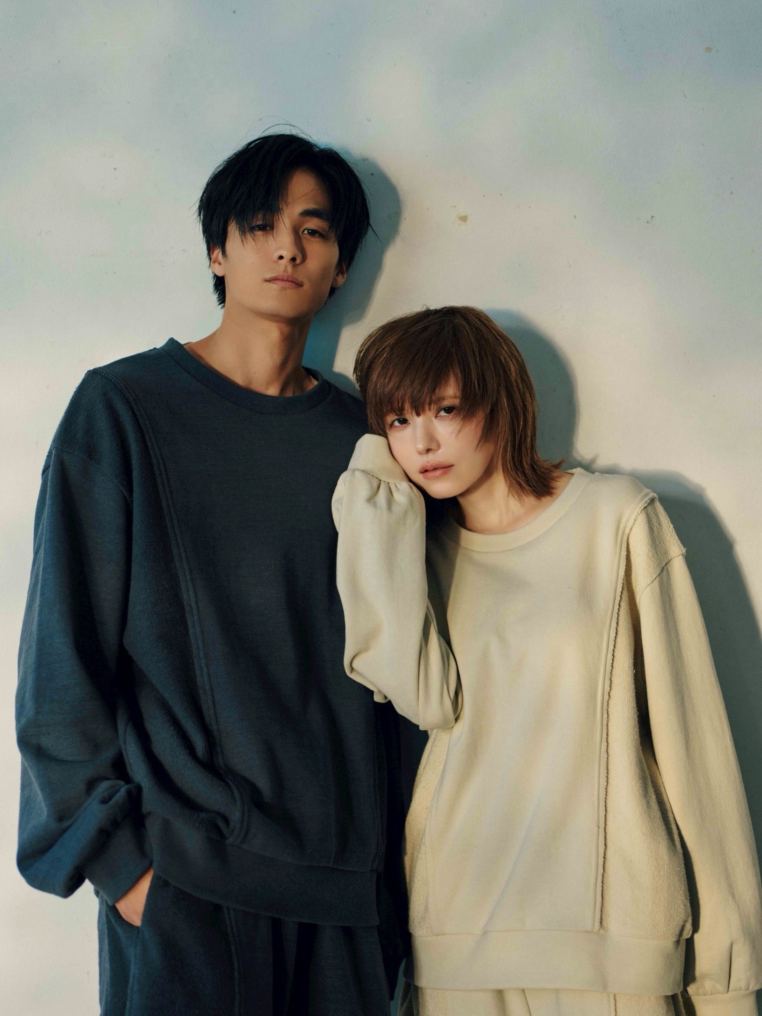 Contrast Panel Cotton Pulover