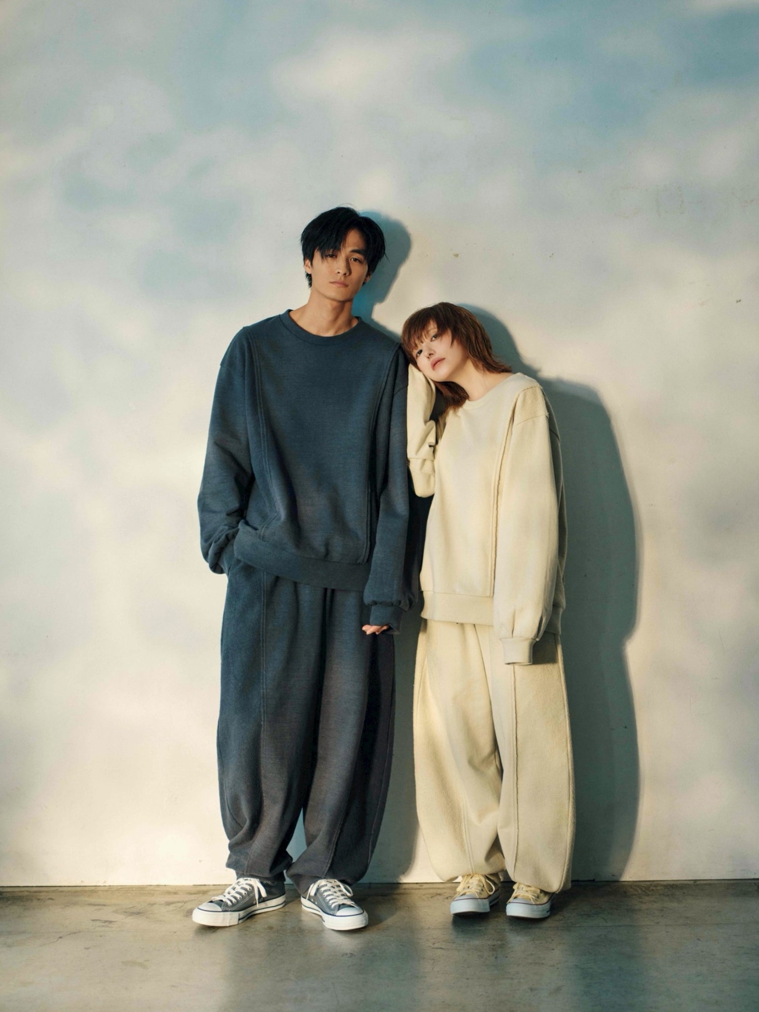 Contrast Panel Cotton Pulover