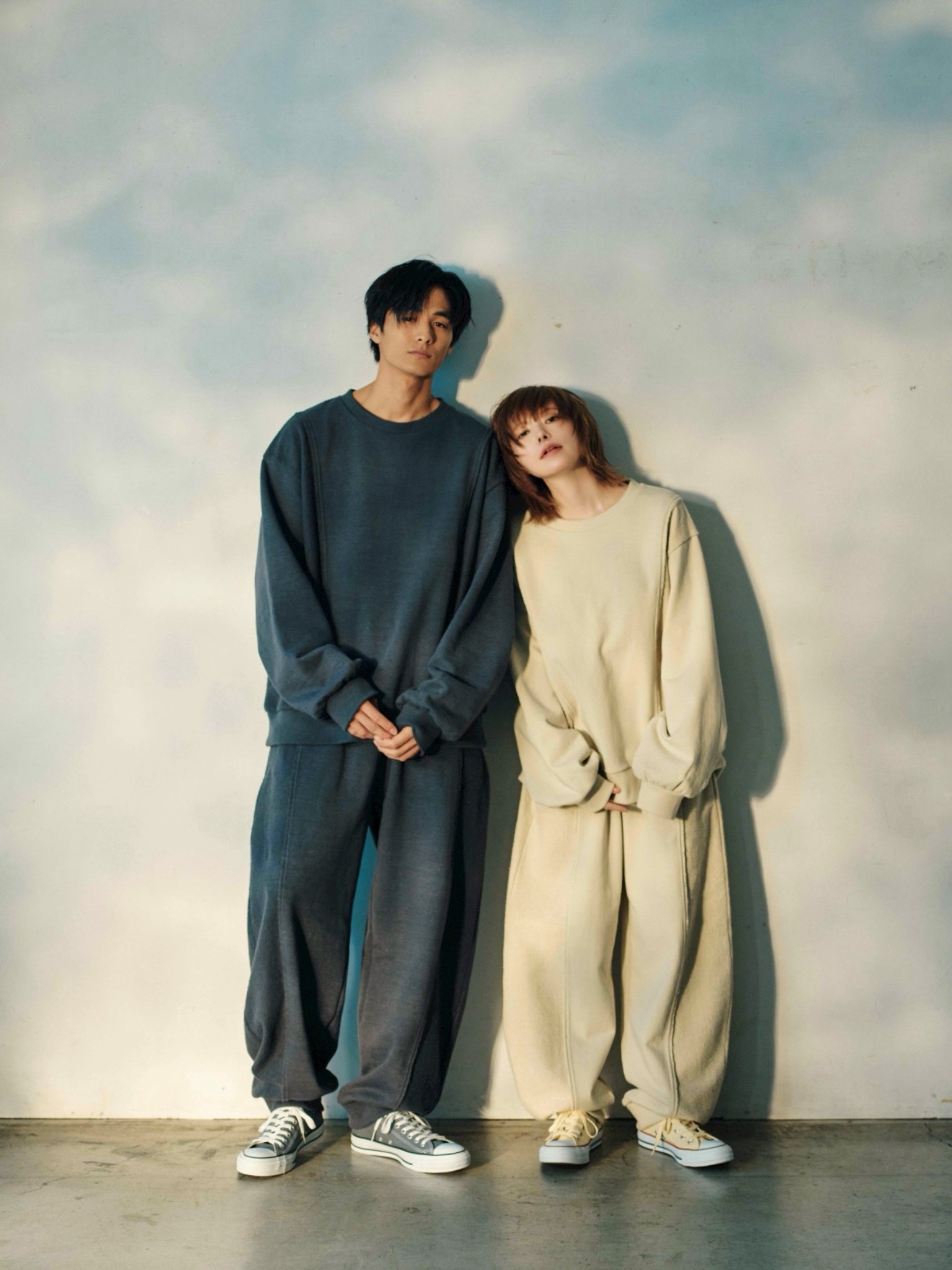 Contrast Panel Cotton Jogger Pants