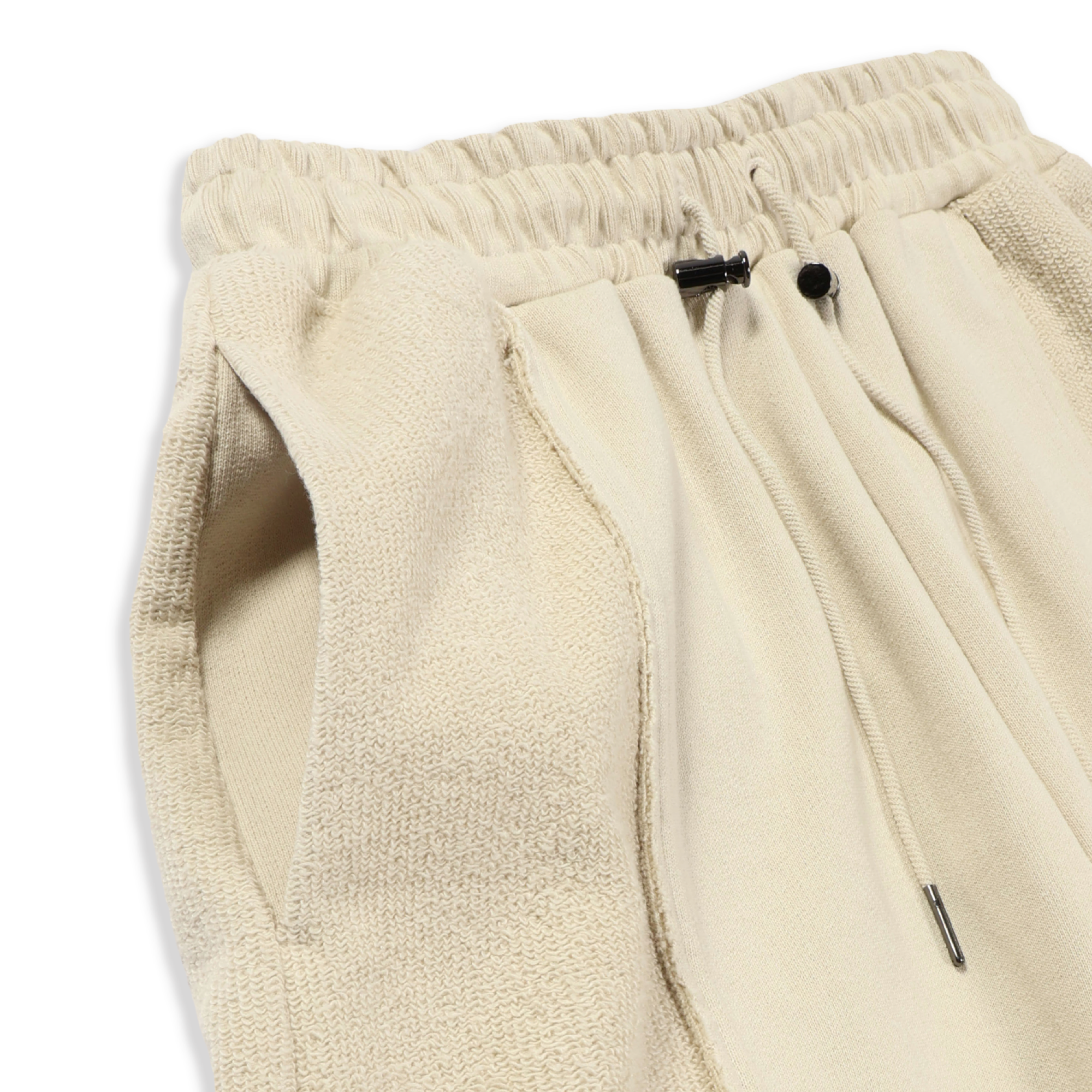 Contrast Panel Cotton Jogger Pants
